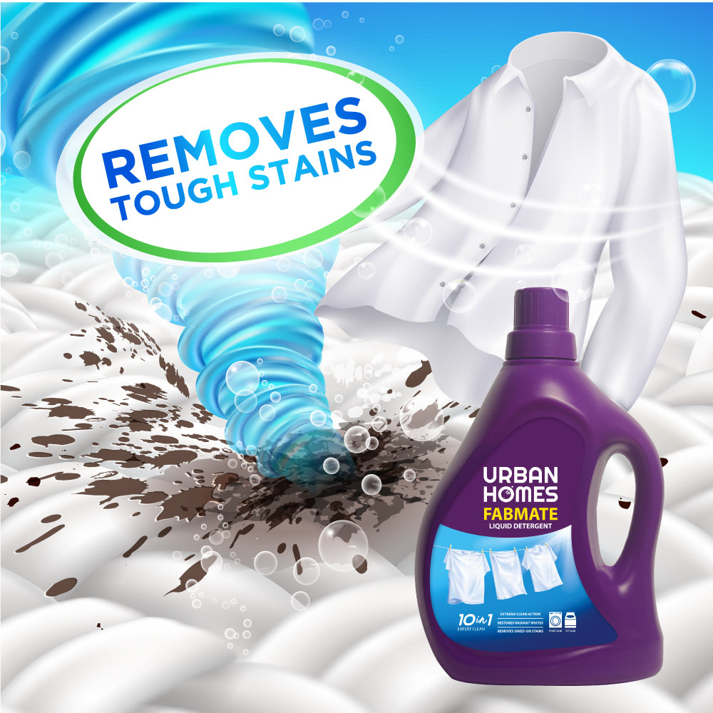 liquid detergent removes tough stains, best for colored as well as white clothes