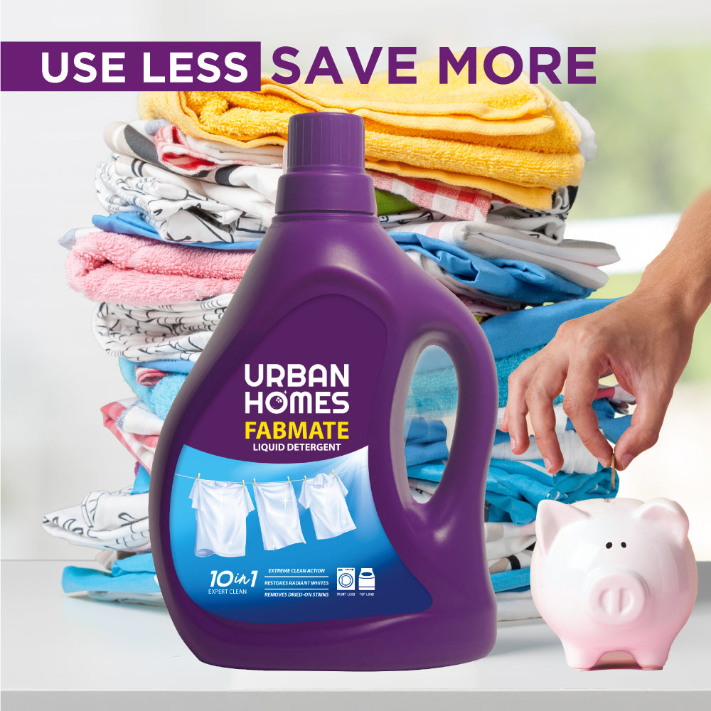 liquid detergent that can be used less hence saves money  less required for a bucket full of clothes